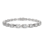 Brunhilde Round Cut Diamond Tennis Bracelet Prong Set (6 ctw) - Nivetta